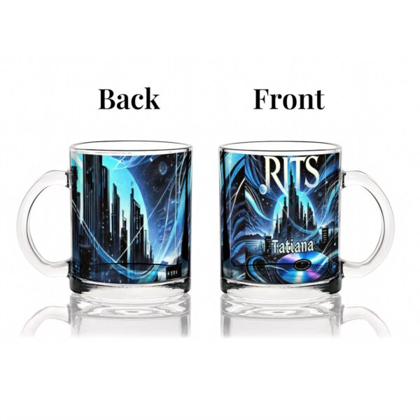 coffee cup back and front view