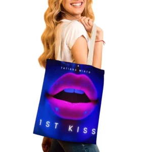 1st kiss tote bag